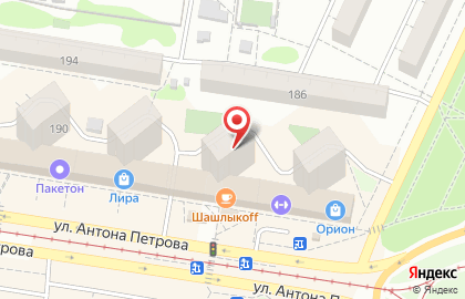 Улитка на улице Антона Петрова на карте