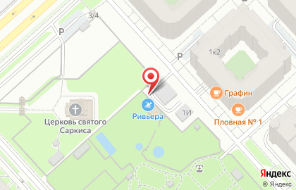 Парк Ривьера в Советском районе на карте