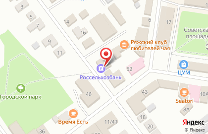 Россельхозбанк в Рязани на карте