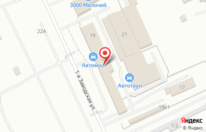 Сеть автомагазинов Вазовский на 1-ой Заводской улице, 19 на карте