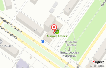 Супермаркет Магнит на Московской улице на карте
