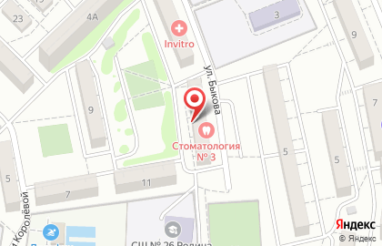 Стоматологическая поликлиника №4 в Тракторозаводском районе на карте