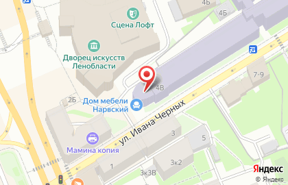 Магазин мягкой мебели Эталон на улице Ивана Черных на карте