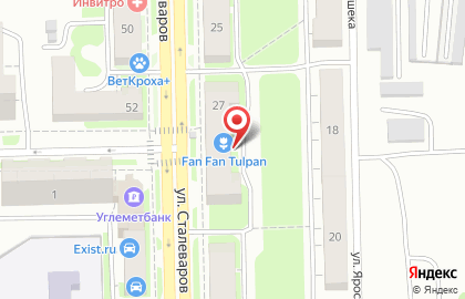Оптово-розничный салон Fan Fan Tulpan на улице Сталеваров на карте