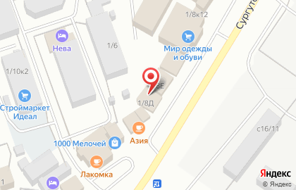 Магазин строительно-отделочных материалов Строительный двор на Сургутской улице на карте