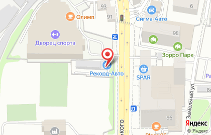 Автотехцентр Рекорд-Авто на улице Горького на карте