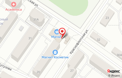 Сеть киосков и магазинов свежей выпечки Метро-II на Краснофлотской улице на карте