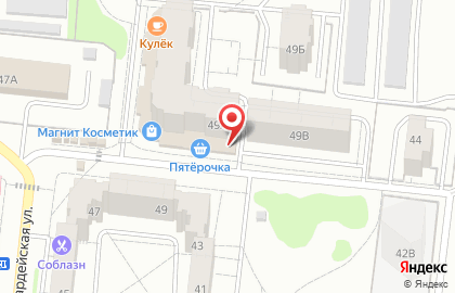 Супермаркет Пятёрочка на Гвардейской улице на карте