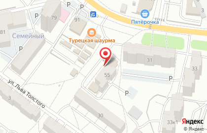 Салон красоты Пять звезд на улице Льва Толстого на карте