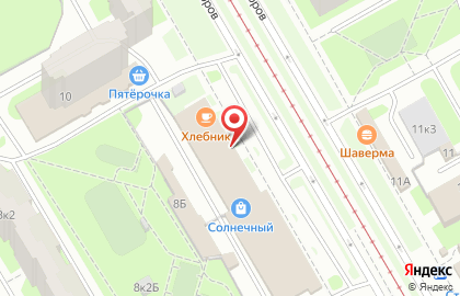 ТЦ Солнечный на проспекте Авиаконструкторов на карте