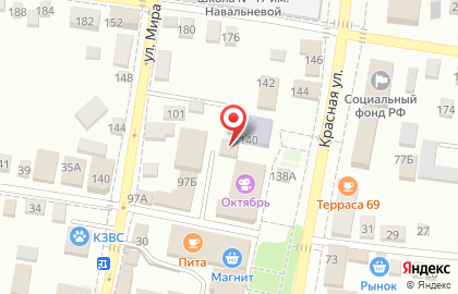 Служба заказа легкового транспорта Сатурн на Красной улице на карте