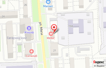 Центр МРТ-диагностики МИБС на улице Мяги на карте