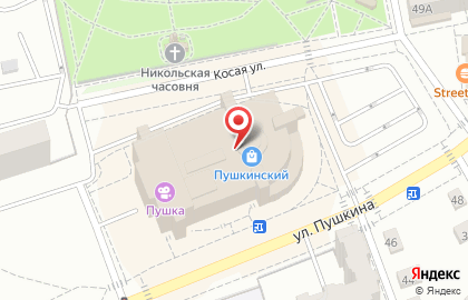 Автомат по продаже контактных линз Дейси Оптик на улице Пушкина на карте