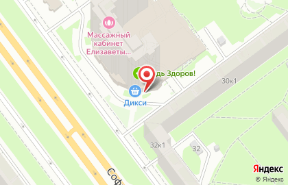 Супермаркет ДИКСИ на Софийской улице на карте