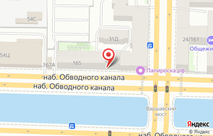 Мебельный магазин Квадро+ на набережной Обводного канала на карте