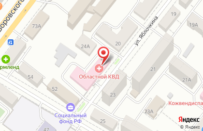 ЧОККВД, Челябинский областной клинический кожно-венерологический диспансер на карте