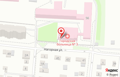Поликлиника Городская больница №3 на Нагорной улице, 56а на карте