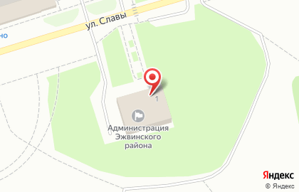 Администрация Эжвинского района на улице Славы на карте