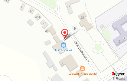Универсам Пятёрочка на Центральной улице на карте
