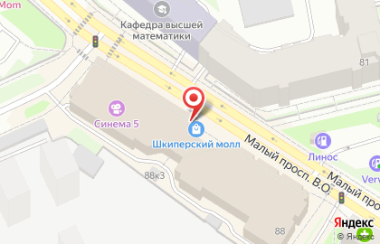 Ресторан быстрого обслуживания Макдоналдс на метро Приморская на карте