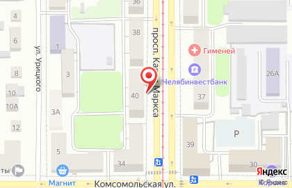 Магазин овощей и фруктов на улице Карла Маркса на карте