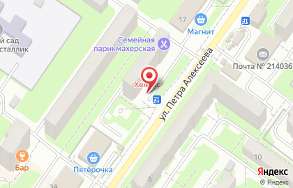 Служба перевозки лежачих больных на улице Петра Алексеева на карте