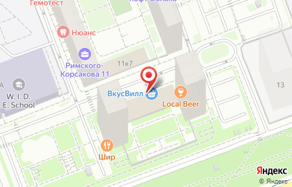 Винный супермаркет Ароматный мир на улице Римского-Корсакова на карте