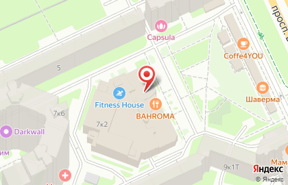 Пиццерия Папа Джонс на проспекте Большевиков на карте