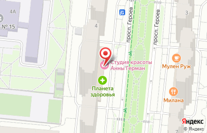 Федеральная сеть магазинов КанцПарк на проспекте Героев на карте