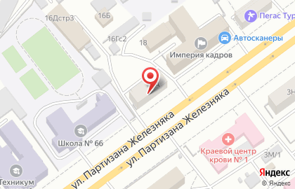 Магазин напольных покрытий Ламинат-т-т на улице Партизана Железняка на карте