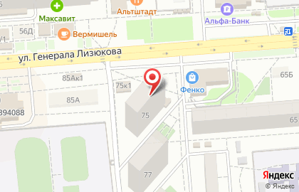 Магазин для мастеров бьюти-индустрии SiNail на улице Генерала Лизюкова, 75 на карте