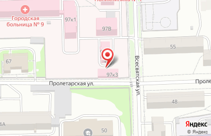 Больница Кировская городская больница №9 в Кирове на карте