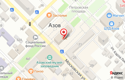 Продовольственный магазин Волна на Московской улице на карте