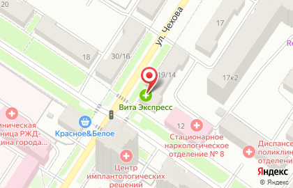 Продовольственный магазин Копеечка на улице Чехова на карте