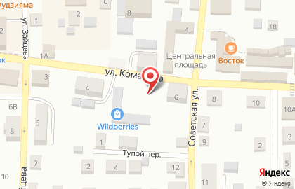 EХ на улице Комарова на карте