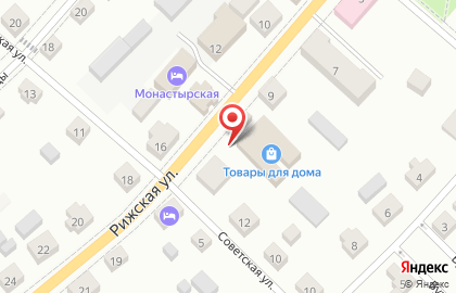 Магазин товаров для дома на Рижской улице на карте