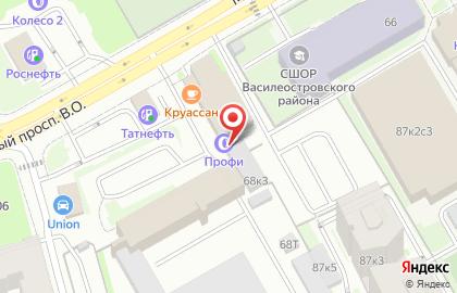 Следственный отдел по Василеостровскому району Главное следственное управление Следственного комитета РФ по г. Санкт-Петербургу на карте