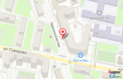 Стоматологический кабинет в Теренинском переулке на карте