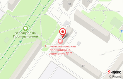 Стоматологическая поликлиника г. Ульяновска на Промышленной улице на карте