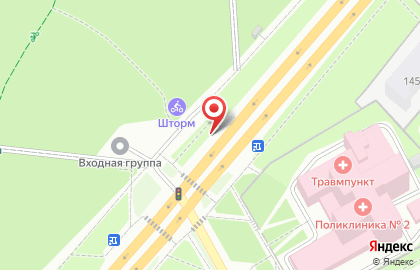 Шторм на шоссе Космонавтов на карте