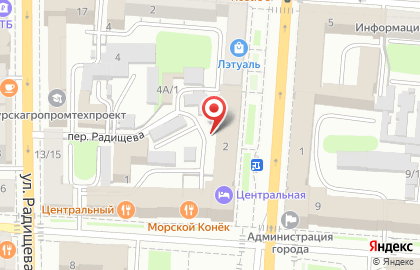 Горница на улице Ленина на карте