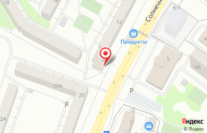 Супермаркет Магнит на Солнечной улице, 12 на карте