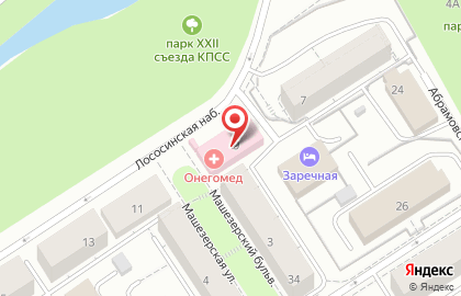 Клиника Онегомед на карте