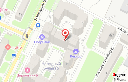 Магазин Красное & Белое на Народном бульваре на карте