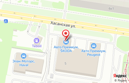 Автоцентр Авто Премиум в Красногвардейском районе на карте