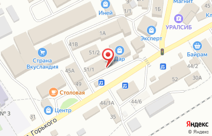 Салон связи МТС на улице Горького на карте
