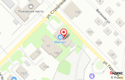 Супермаркет Магнит на улице Строителей на карте