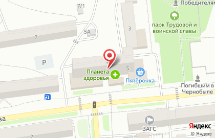 Аптека Планета Здоровья в Качканаре, микрорайон 5А, 5 на карте
