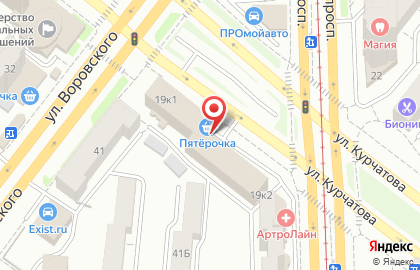Автотранспортное предприятие Балтика на улице Курчатова на карте