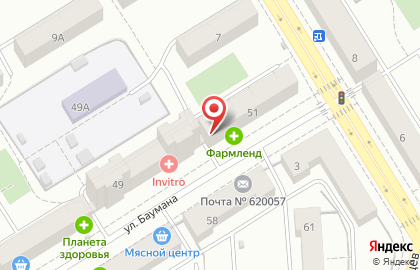 Магазин Урожай в Екатеринбурге на карте